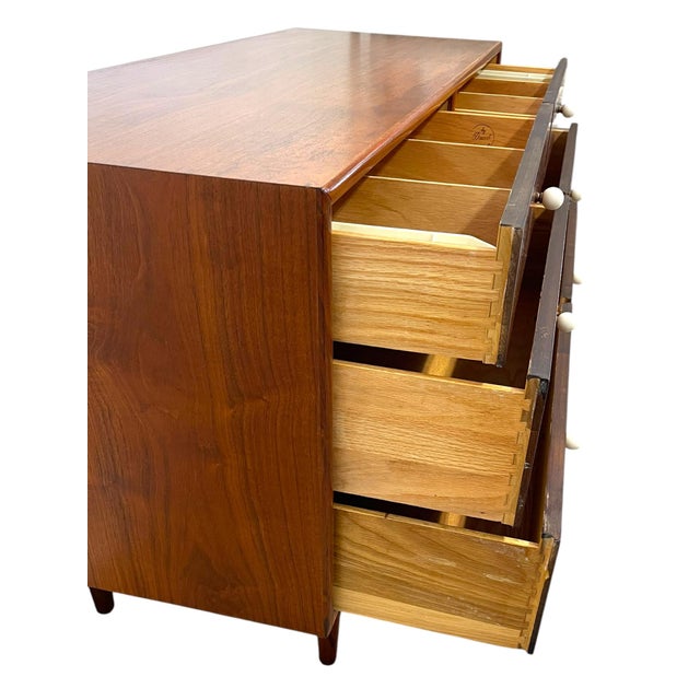 1970s Kipp Stewart for Drexel Declaration Mid Century Modern 6 Drawer Dresser With Dovetail Construction For Sale - Image 10 of 11