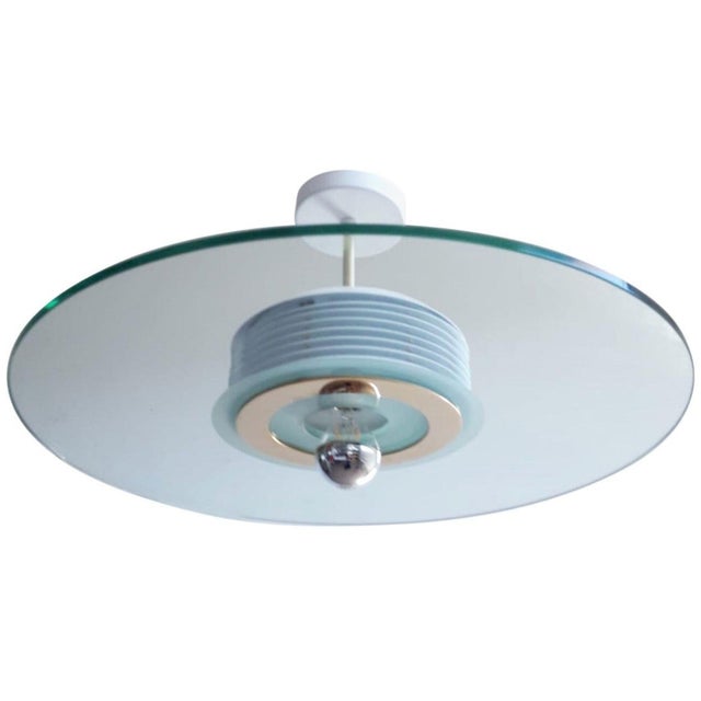 Set of Four Mid-Century Semi-Flush Mounts by Fratelli Martini . Italy, 1970's For Sale - Image 4 of 9