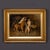 Antique 20th century english oil on canvas painting, presented in a gilt wooden frame. This work depicts a group of...