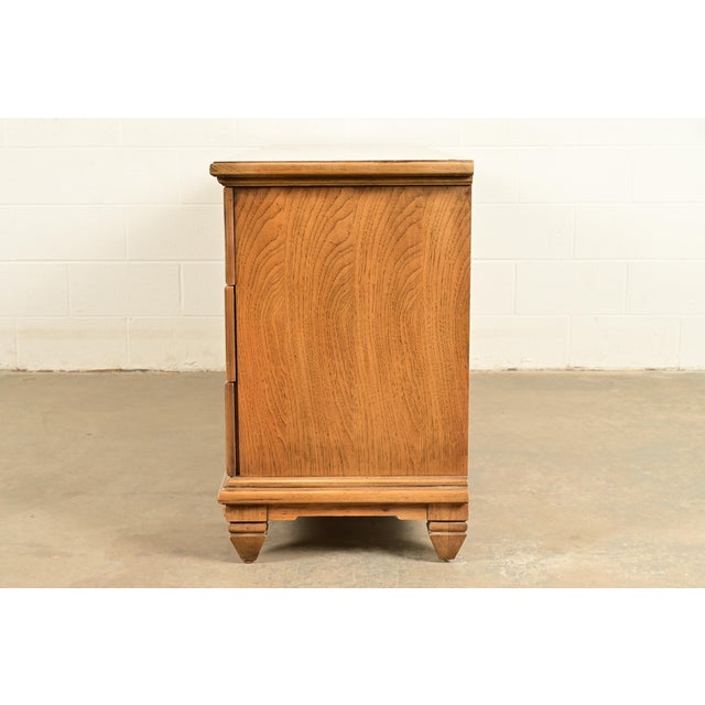 Thomasville Spanish Mediterranean Pecan Wood Triple Dresser or Credenza, 1960s For Sale - Image 13 of 16