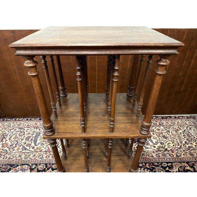 Brown Large English Bookcase in Oak For Sale - Image 8 of 12