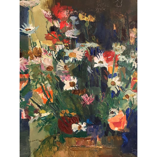Large Paul Collumb Impasto Still Life Painting For Sale - Image 4 of 10