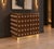 Wood Chocolate Murano Glass 90-Sphere Cabinet on Brass Plinth from Justfurnituress SRL For Sale - Image 7 of 9