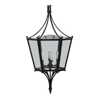 Black Metal Pendant Light Fixture For Sale