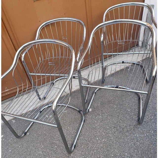 Vintage Italian Sabrina Chairs by Gastone Rinaldi for Rima, 1970s, Set of 4 For Sale - Image 6 of 18