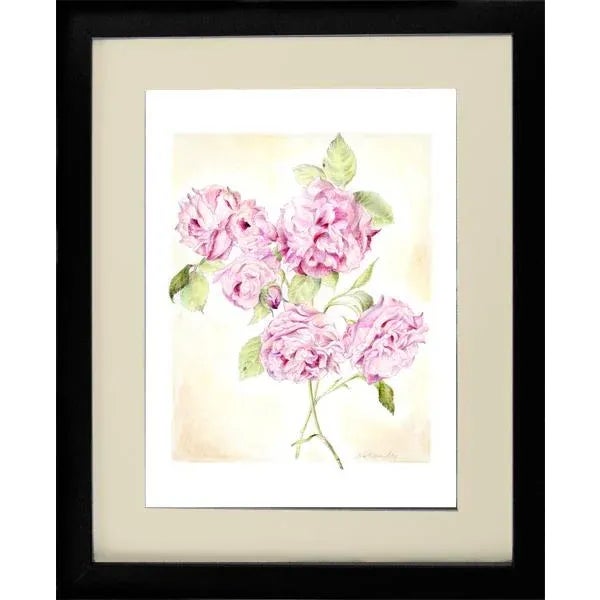 Vintage Style Floral, "Climbing Rose" Original Mixed Media Drawing For Sale - Image 4 of 7