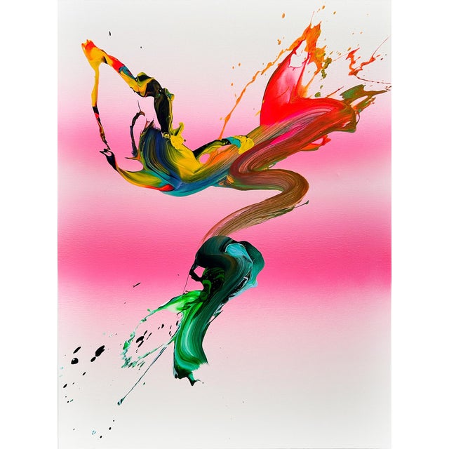 2020s Contemporary Abstract Acrylic on Canvas "Pink Dreams" by Nikolaos Schizas For Sale - Image 5 of 5