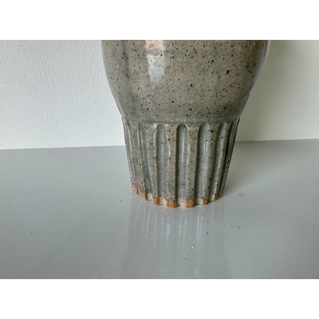 1980's Sladek Fragment Sculptural Brutalist Art Pottery Vase For Sale In Miami - Image 6 of 10