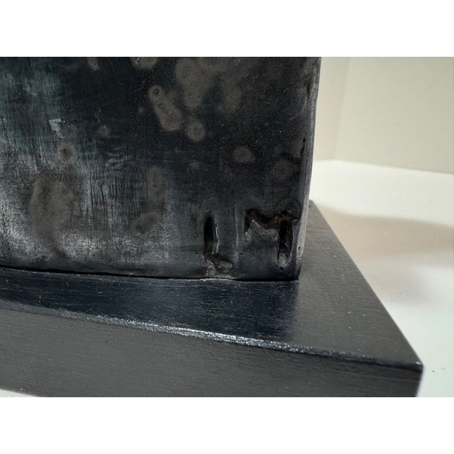 Bronze Mid 20th Century Larry Mohr Signed Bronze Figurative Sculpture Tall Abstract Modernist Form on Base For Sale - Image 8 of 8