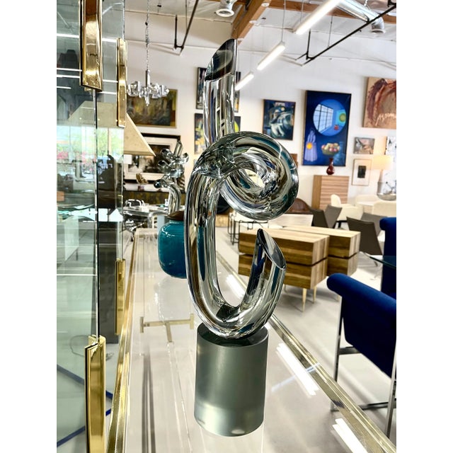 Elio Raffaeli Art Glass Knot Sculpture Elio Raffaeli For Sale - Image 4 of 8