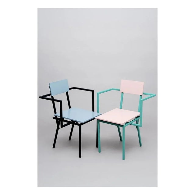 Banco Blue Armchair by Clémence Seilles for Stromboli Design For Sale - Image 6 of 7