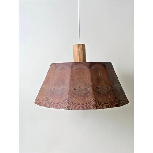 Scandinavian Sculptural Pine Wood Pendant Light, Sweden, 1980 For Sale - Image 6 of 18