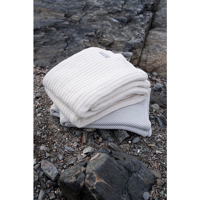 Contemporary Herringbone Blanket Bright White Twin Blanket Chairish