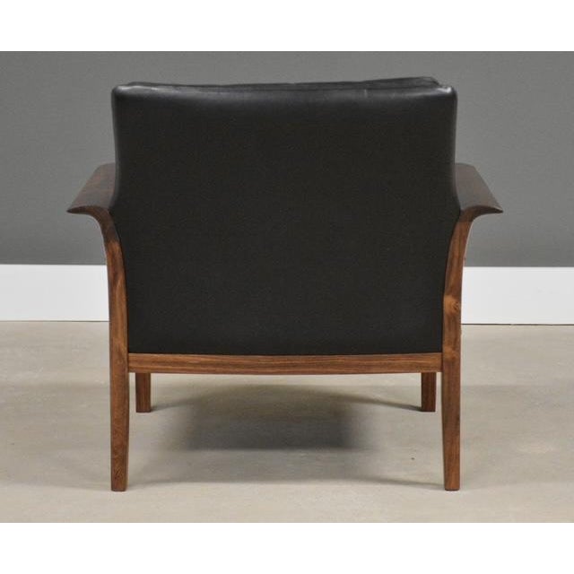 Wood 1960s Knut Saeter Black and Rosewood Lounge Chair For Sale - Image 7 of 10