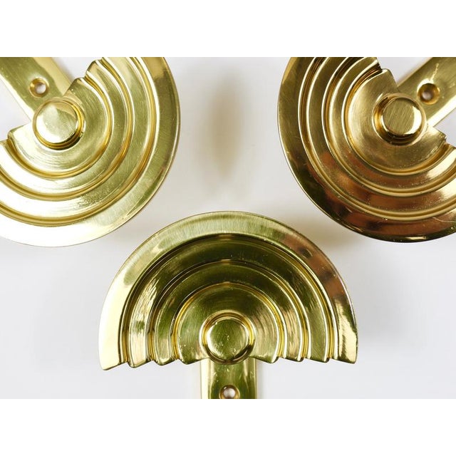 Ettore Sottsass Postmodern Brass Wall Coat Hook attributed to Ettore Sottsass for Valli & Valli, Italy, 1985 For Sale - Image 4 of 18