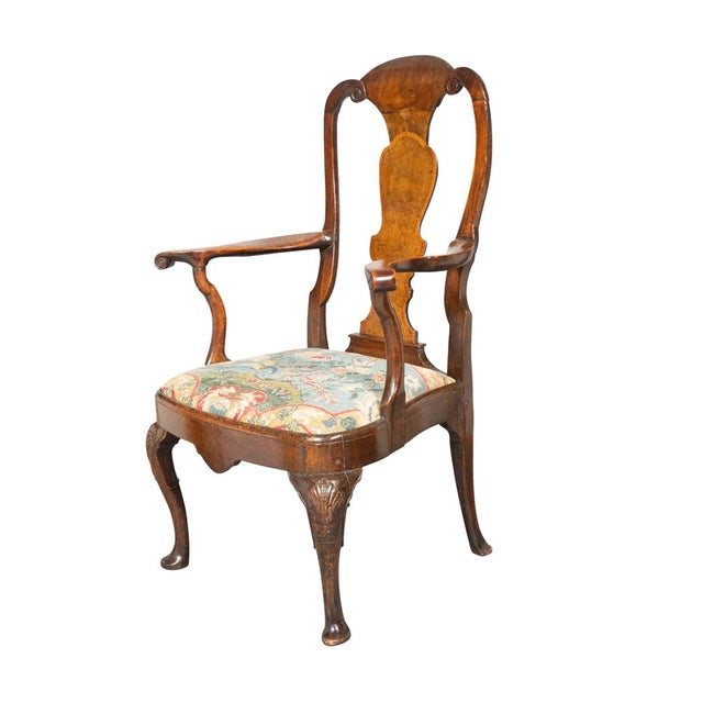 Wood George I Walnut Armchair For Sale - Image 7 of 8