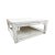 Asian White Wash Square Coffee Table is made out elm wood. It has shelf at the bottom, which is very good storage....