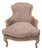 Vintage French Louis XV Style Carved Wood Bergère Accent Armchair For Sale