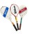 Collection of Vintage Wooden Wilson Tennis Rackets With Cover and Blue and Yellow Accents For Sale