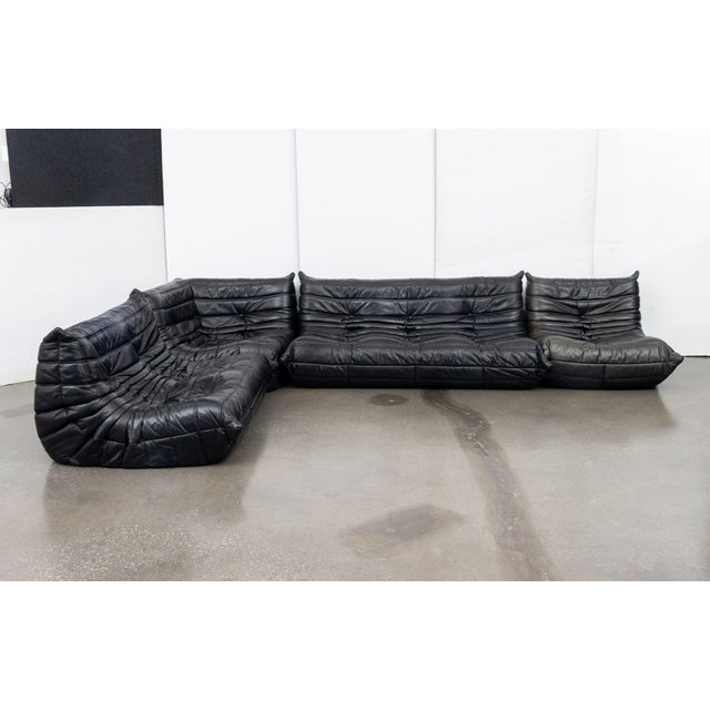 Black Michel Ducaroy for Ligne Roset "Togo" Modular Sofa For Sale - Image 8 of 17