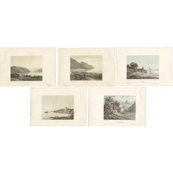 Paper Morel, Switzerland, 1850, Paper, Set of 5 For Sale - Image 7 of 7