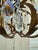 Metal Vintage Four Arm Gold Gilt Italian Chandelier For Sale - Image 7 of 9