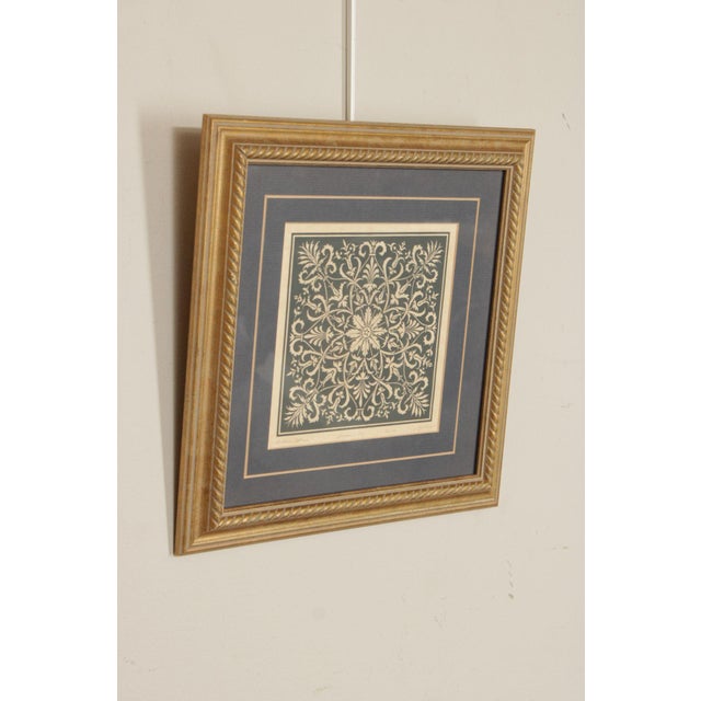 1990s Allen Bjorkman Italian Inlay Design Framed Print For Sale - Image 5 of 12