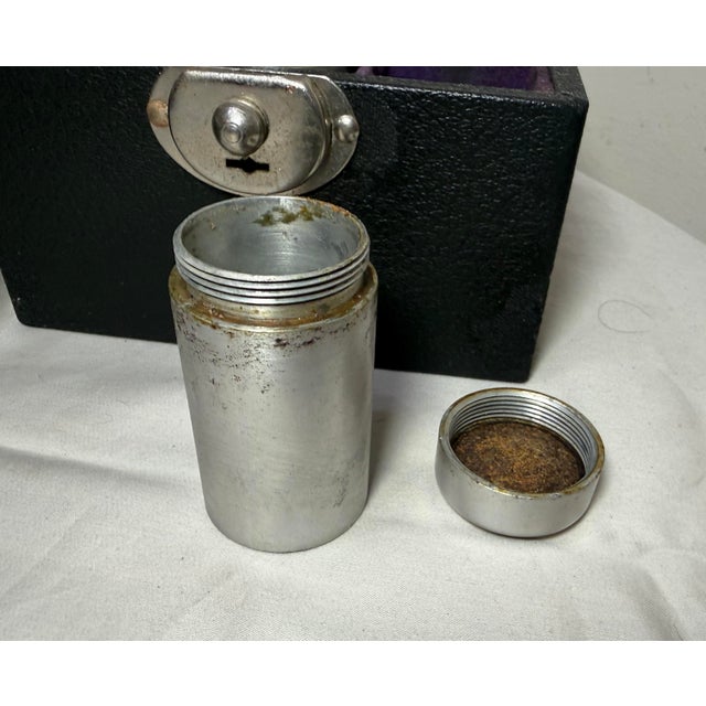 Pair of 3 Antique Religious Catholic Holy Oils Box in Hard Case: o.i, o.c, s.c For Sale - Image 10 of 12