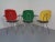 Set of 3 armrest stools in red, yellow & green. This piece has an attribution mark, I am sure that it is completely...
