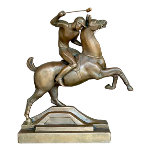 Vintage Boho Brass Horse and Rider