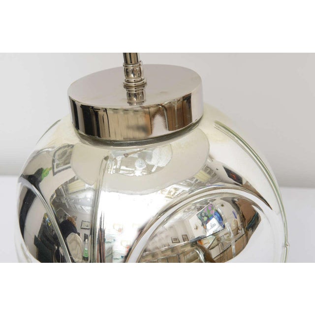 Metal Mid-Century Modern Polished Chrome & Mercury Glass Table Lamp Base For Sale - Image 7 of 10