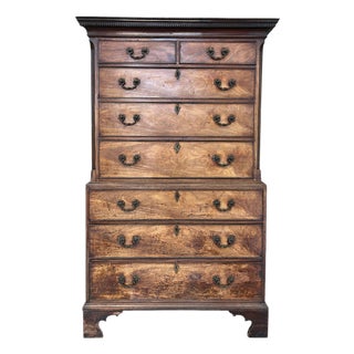 George III Mahogany Chest on Chest For Sale