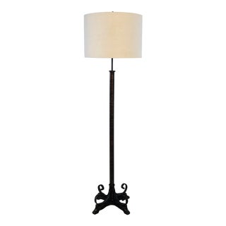 1920s Heywood-Wakefield Rattan Wrapped Floor Lamp For Sale
