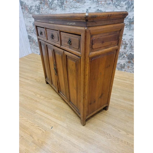 Late 19th Century Antique Shanxi Province Elm Cabinet For Sale - Image 5 of 13
