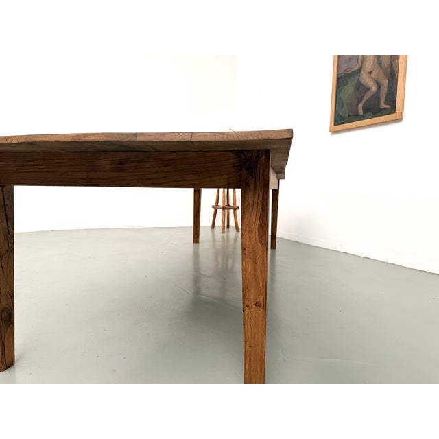 Large Farmhouse Table in Oak, 1950s For Sale - Image 15 of 18