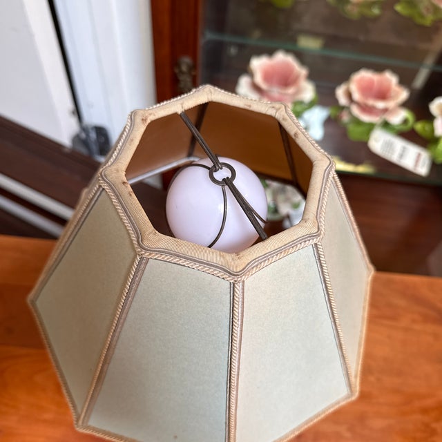 Floral Ceramic Table Lamp, Vintage For Sale - Image 10 of 12