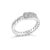Contemporary .925 Sterling Silver 1/5 Cttw Diamond ID and Cuban Link Band Ring (I-J Color, I2-I3 Clarity) - Ring - Size 7 For Sale - Image 3 of 6