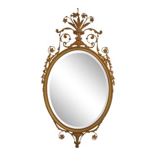 Carvers Guild Oval Gold Gilt Wall Mirror For Sale