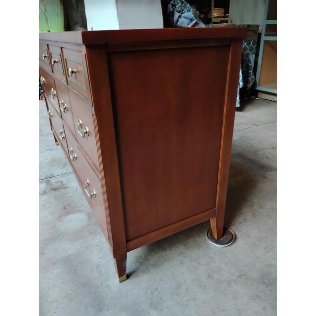 Mid-Century Modern Mid Century Traditional Lowboy Dresser Attributed to Kindel Furniture For Sale - Image 3 of 9