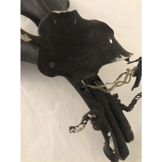Antique Wrought Iron Sconce For Sale - Image 7 of 10
