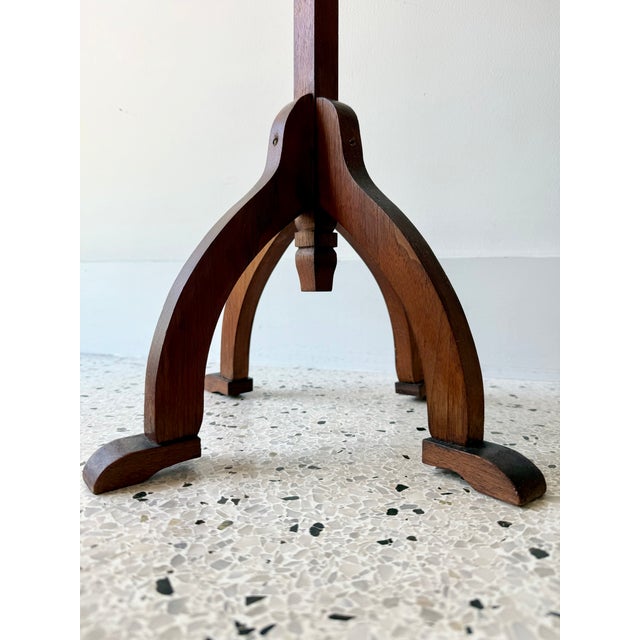 Music or Book Stand 19th C Primitive Mahogany on Whimsical Anthropomorphic Base For Sale - Image 4 of 10