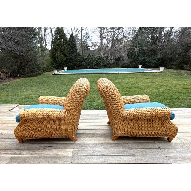 Ralph Lauren Woven Lounge Chairs, Set of 2 For Sale - Image 10 of 18