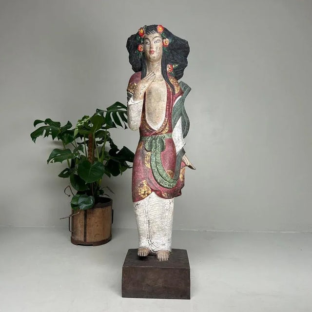 1950s Vintage Exotic Wooden Figure, 1950s For Sale - Image 5 of 18