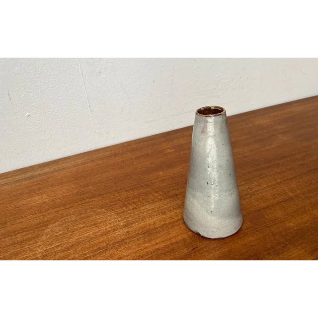 Ceramic Mid-Century German Minimalist Studio Pottery Vase, 1960s For Sale - Image 7 of 13