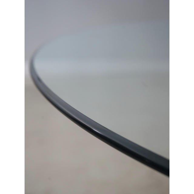 Gold Ello Round Glass Top Pedestal Table For Sale - Image 8 of 14