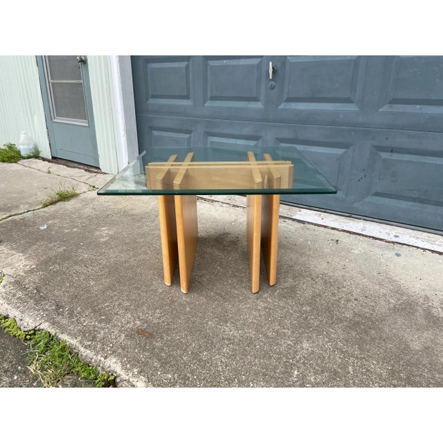 Tan Gustav Gaarde for Trekanten Style Modular Side Table With Glass Top For Sale - Image 8 of 11
