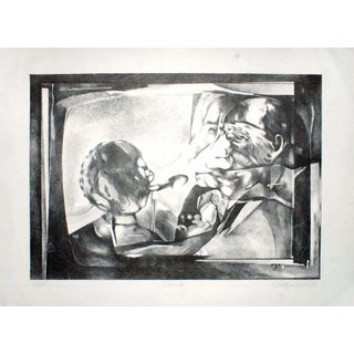 The Interview - Original Lithograph by C. Rickert - 1971 1971 For Sale