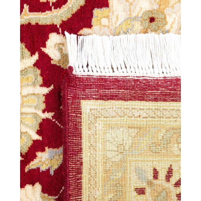 2000 - 2009 Mogul, One-of-a-Kind Hand-Knotted Area Rug - Red, 4' 2" x 6' 3" For Sale - Image 5 of 8