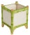 Hollywood Regency Bamboo Cachepot, Green/White/Gold, Large For Sale - Image 3 of 3