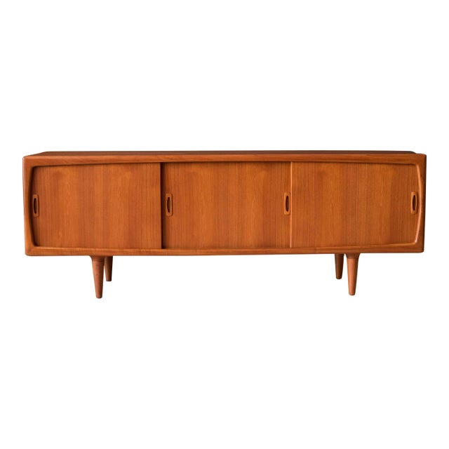 Vintage Sculptural Danish Teak h.p. Hansen Sideboard Credenza For Sale